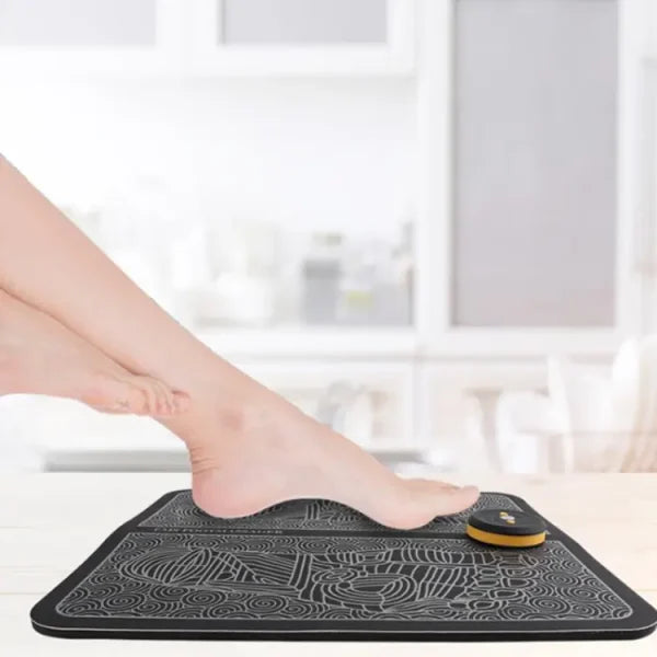 Pack Of 2 Ems Butterfly Portable Neck Massager Rechargeable, And Ms Foot Massager Pad Improve Blood Circulation