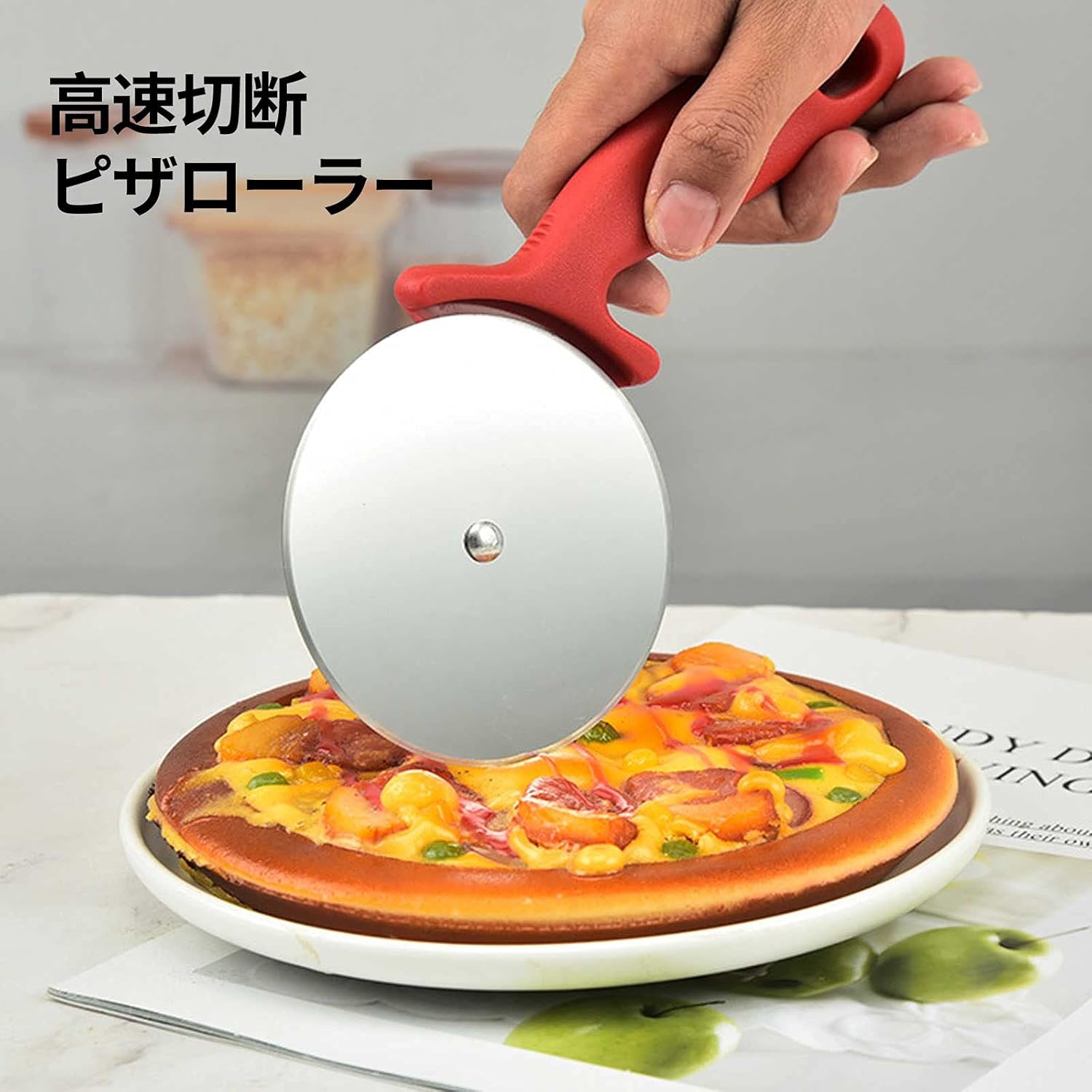 Pizza Cutter, Pizza R Big Size Cooker Stainless Steel, Commercial Use, Kitchen Helper(random Color