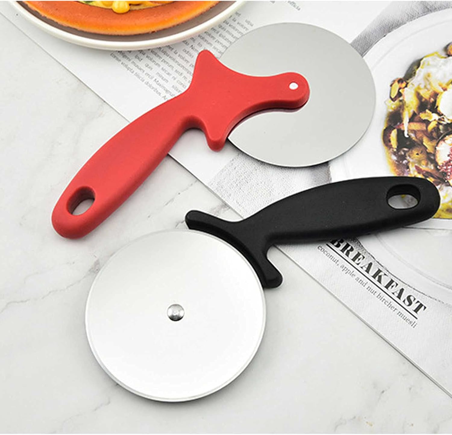 Pizza Cutter, Pizza R Big Size Cooker Stainless Steel, Commercial Use, Kitchen Helper(random Color