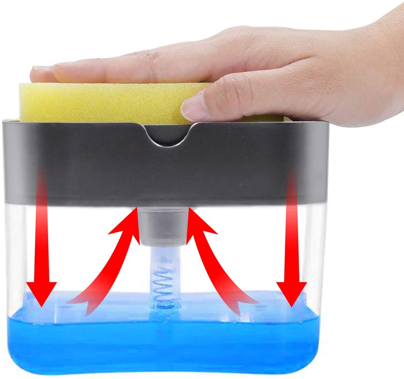 2 In 1 Soap Dispenser Soap Pump With Sponge (random Color )