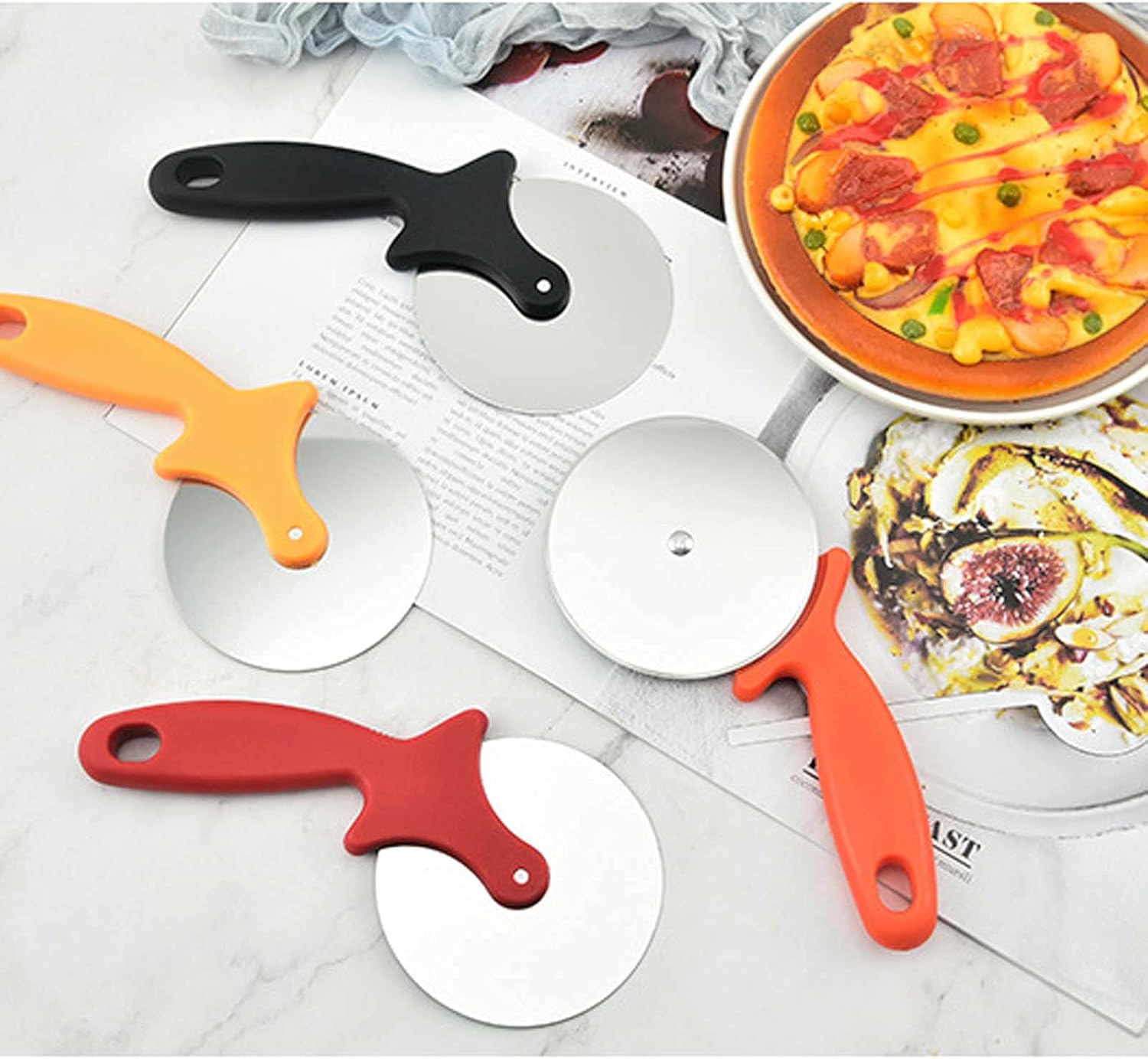 Pizza Cutter, Pizza R Big Size Cooker Stainless Steel, Commercial Use, Kitchen Helper(random Color