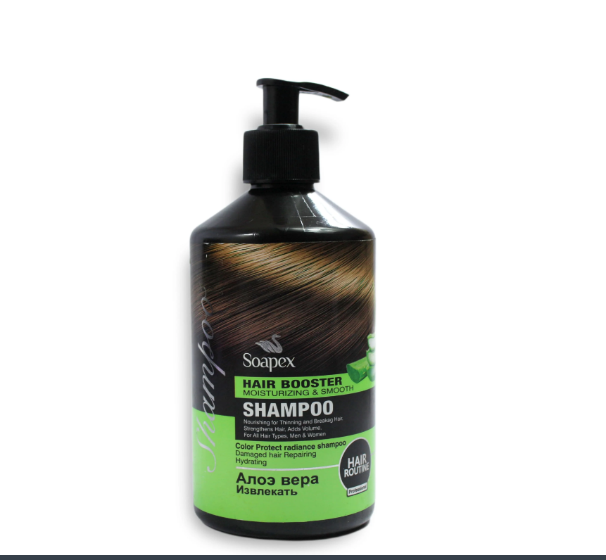 Soapex Hair Booster Shampoo - Moisturizing & Smooth Shampoo for Healthy, Shiny Hair