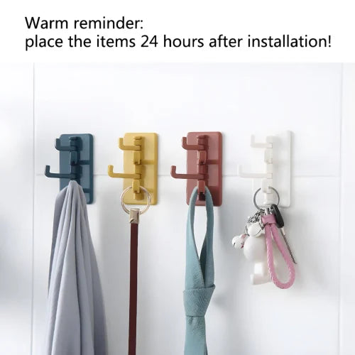 Wall Mounted Hook Towel Clothes Hanger Bag Key Holder Self-adhesive